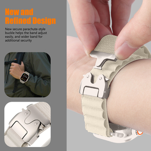 Correas de Reloj de Nailon al por Mayor para <span class=keywords><strong>Apple</strong></span> <span class=keywords><strong>Watch</strong></span> Series 10 46mm 42mm Series 9 8 7 45mm 41mm SE Ultra 2, Correa de Bucle Tejido Suave - Product Image 4