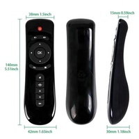 T2 Gyroscope Mini Fly Air Mouse 2.4GHz Clavier sans fil Télécommande 3D Sense Motion Stick pour Smart TV