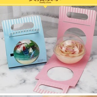 Boîte en PET en forme de boule pour chocolats, truffes, macarons, mousse au chocolat, emballage, vente chaude