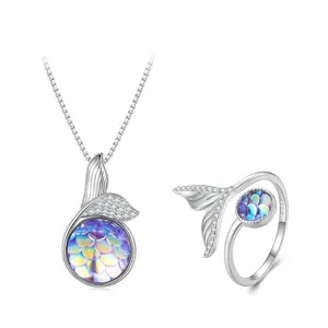 Hot vendas 2023 verão único esmalte jóias minimalista set zircão luxo mulheres presente atacado 925 sterling silver jewelry sets