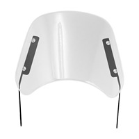 Pare-brise de moto de style vintage, anti-rayures, en PC, pare-vent en métal et plastique, installation facile, universel 6,5/9,45 pouces