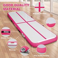 Tapis de gymnastique gonflable en stock, antidérapant, absorbant les chocs, en PVC, pour enfants et adultes, entraînement à domicile