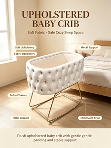 PZCN HOME Culla per Neonati di Lusso Imbottita in Metallo, <span class=keywords><strong>Lettino</strong></span> Portatile da Comodino per Camera da <span class=keywords><strong>Letto</strong></span> e Soggiorno - Product Image 4