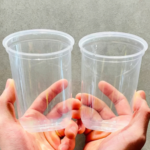 Vasos Desechables de PP para Té de Burbujas con Leche, con Tapa, Forma de U, 95mm/90mm, 500ml/16oz, con Logotipo Personalizado - Product Image 4