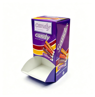 Boîte de présentation personnalisée à gravité en carton blanc de qualité alimentaire, en papier kraft, pour bonbons, tube de comptoir, emballage de présentation