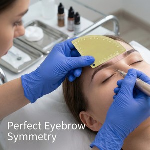 VIDUER Règle de traçage des sourcils professionnelle en acier inoxydable, pour un <span class=keywords><strong>dessin</strong></span> rapide en 1 minute, outil de microblading et PMU, conception de sourcils personnalisée - Product Image 5