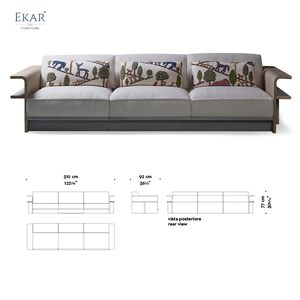 एक बार के लिए तीन सीट लिविंग रूम सोफा यूरोपीयन शैली का विंडसर किसी भी स्थान के लिए पुरानी मुद्रा शैली - Product Image 3