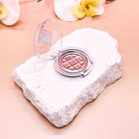 Palette de fards à paupières ronde transparente en plastique 2g, boîte de rangement cosmétique vide pour une seule couleur, adaptée au blush et autres maquillages.