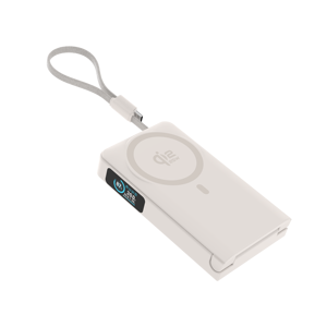 โลโก้ OEM แบตสำรองไร้สายแม่เหล็กแบบกึ่งแข็ง Qi2.2 25W ความจุ 10000mAh ชาร์จเร็ว 30W สายในตัว พร้อมขาตั้งโทรศัพท์ และหน้าจอ TFT - Product Image 3