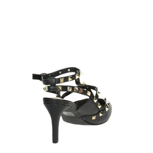 K-9340 nero con tacco a spalline con tacco alto sandali di pizzo tacchi sottili a punta alla moda pietre Deco di alta qualità 8cm altezza tacco - Product Image 3