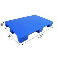Palet de Plástico para Impresión, Uso en Suelos de HDPE, Reciclable, Apilable, de 4 Entradas, de una Sola Cara, Tipo Liso para Almacén, 1200*800*140, Precio en China