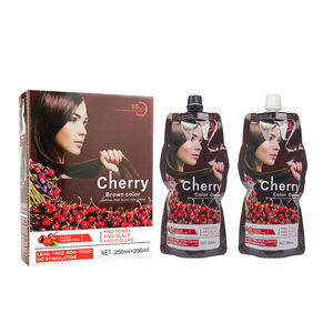 MOKERU Crème colorante pour cheveux Cherry professionnelle en vente flash, teinture sans ammoniaque, 250 ml x 2, hommes et femmes, usage domestique - Product Image 1
