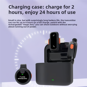 Microfono Wireless Omnidirezionale J33 con Custodia di Ricarica, Riduzione del Rumore AI per Streaming Live, Registrazione Audio e Interviste - Product Image 5