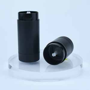 Plástico de lujo de forma redonda PP mate Twist up 15g 30g 50g 75g desodorante corporal Stick tapa negra - Product Image 4