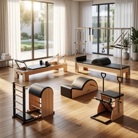 Kit complet de Pilates Reformer MJD WCC22 en chêne massif, appareil 5 pièces pour projet de centre de fitness