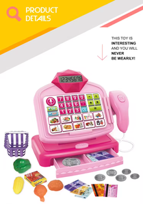 <span class=keywords><strong>Caja</strong></span> <span class=keywords><strong>registradora</strong></span> divertida con pantalla táctil de supermercado, juguete para juego de simulación y cálculo electrónico preescolar, experiencia de compra de simulación - Product Image 5