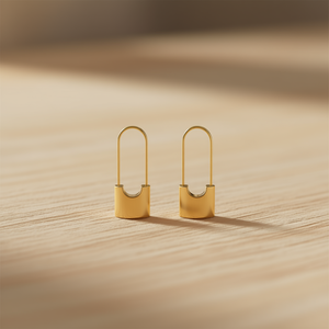 Orecchini a perno con chiusura a scatto E2870 in lega di zinco, gioielli classici unisex alla moda - Product Image 2