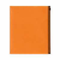 Sac à fermeture éclair en plastique givré orange avec logo personnalisé imprimé, pochette d'emballage pour vêtements, sous-vêtements, cadeaux