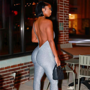 <span class=keywords><strong>Mono</strong></span> asimétrico brillante para mujer, sólido, impresionante, con hombros descubiertos inclinados, <span class=keywords><strong>fruncido</strong></span>, moldeador de cuerpo, ropa femenina en general - Product Image 2