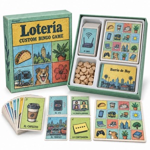 Juego <span class=keywords><strong>de</strong></span> Cartas Educativo Personalizado Tipo Lotería (Bingo Mexicano) para 2-6 Jugadores, Barrio <span class=keywords><strong>De</strong></span> Hoy, Componentes Reciclables y Reutilizables - Product Image 1