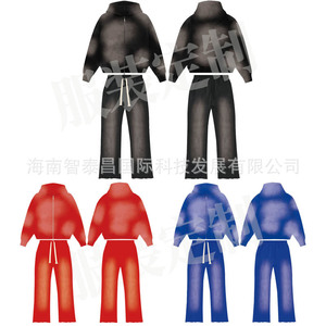 Custom Designed American Trendy Double Zip Hoodie Oversized Pure Cotton <b>Sweatshirt</b> For Teenager Smlxlxxl Printing 3D Patch Bag - Product Image 4