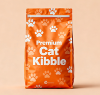 Sacs en plastique en gros de 1 kg, 2 kg, 3 kg, 5 kg, 10 kg, 15 kg, 20 kg, sacs refermables pour l'emballage d'aliments pour animaux de compagnie, pour la nourriture pour chats, la nourriture pour chiens et les fournitures pour animaux de compagnie