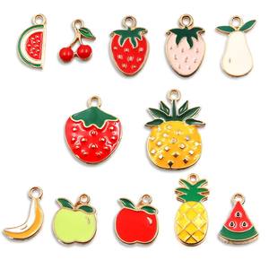 2025, lo último en abalorios de joyería de frutas de aleación esmaltada de alta calidad, perfectos para manualidades de pulseras y collares DIY - Product Image 1
