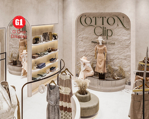 Custom Men Clothing Showcase | Garment Shop Display Fixtures & Clothing Cabinet for Retail Store Design - Product Image 1