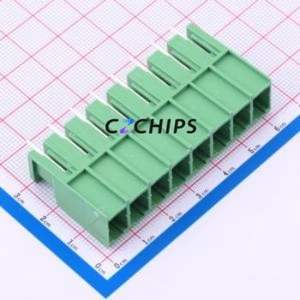 DB3EVC-7.62-8P-GN Plug-in Terminal Block Through hole,P=7.62mm Connector Board-to-Board / Socket - Closed 1x8P 7.62mm Green - Product Image 1