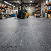 Langlebige Ineinandergreifende Gummi-Bodenplatten, Industrielle Schwerlast-Gummimatten für Werkstatt Garage Fabrik Lager