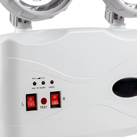 Lumière d'urgence LED rechargeable à 2 têtes, IP20, montage mural ou au plafond, éclairage de sécurité incendie pour entrepôt, bureau