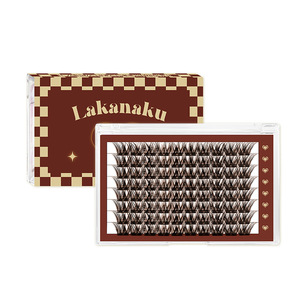 Lakanaku Double V False Eyelashes 10 11 12mm Natural Soft <b>Machine</b> Made For European And Asian Eyes - Product Image 5