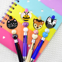 Prix d'usine, vente en gros de perles focales en PVC mignonnes, série d'avatars d'animaux, perles focales créatives pour la fabrication de stylos, perles fantaisie