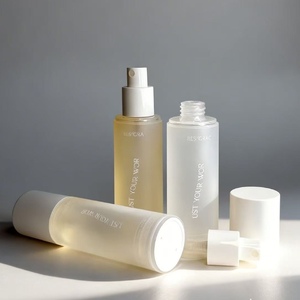 Bouteille Pompe Airless Ronde en PP Givré, Col à Vis en <span class=keywords><strong>Plastique</strong></span>, 80ml 100ml, Grand Volume, En Stock, Vente en Gros - Product Image 2