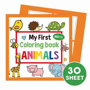 30 Libros para Colorear con Dibujos a Mano para Niños con Animales de Dibujos Animados Sencillos - Product Image 1