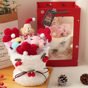 Oso de Peluche con Ramo de Flores de Dibujos Animados, Regalo Creativo para el Día de San Valentín, Regalo de Cumpleaños, Regalo con Flores Artificiales - Product Image 1