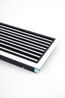 Grille de ventilation de retour d'air industrielle moderne personnalisée en aluminium et plastique ABS anti-corrosion avec filtre persianné pour salle de sport