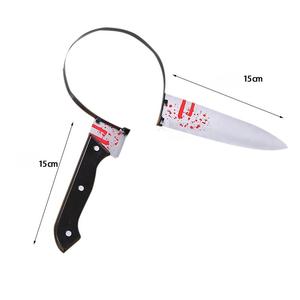 Bandeau en plastique de <span class=keywords><strong>couteau</strong></span> de cuisine de simulation Halloween Party Favor Effrayant Cosplay Props Zombie Costume Accessoire - Product Image 2
