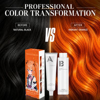 Kit de coloration capillaire permanente professionnelle en crème, coffret cadeau, teinture orange pour cheveux, pour usage domestique ou en salon, OEM ODM, marque privée, vente en gros