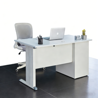 Bureau contemporain en bois et métal durable, écologique, avec rangement, taille personnalisable, garantie 5-10 ans, pour usage scolaire et hospitalier