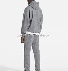 Ropa de calle lisa de alta calidad, chándal Boxy Fit Joggers para hombre, chándal de 2 piezas, ropa deportiva holgada, conjuntos de chándal con capucha para hombre - Product Image 5