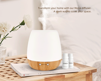 180ML fait à la main en bois véritable base de bambou aromathérapie huile essentielle humidificateur haut de gamme diffuseur d'arôme de table