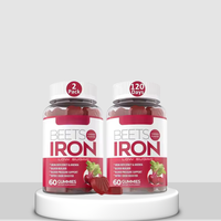 Gummies OEM de haute qualité pour adultes, sans sucre, à l'extrait de betterave, enrichies en Vitamine B12 et Folate, certifiées Halal, pour stimuler l'énergie et soutenir le système immunitaire