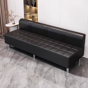 Ensembles de mobilier de salon de beauté : Canapé d'attente moderne en cuir, station de coiffure avec miroir, chaise de <span class=keywords><strong>coiffeur</strong></span>, mobilier de salon et salle à manger - Product Image 3