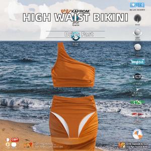 Bikinis Personalizados 2025, Trajes de Baño de Cintura Alta, Fabricante de Trajes de Baño de 2 Piezas, Decoración de Diamantes, Impresión Digital, Diseño Sólido con Letras, Frutas y Geométricos - Product Image 2