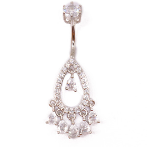 Gaby zircone <span class=keywords><strong>argento</strong></span> 925 sterling belly ring ciondola <span class=keywords><strong>ombelico</strong></span> anello <span class=keywords><strong>piercing</strong></span> gioielli pancia - Product Image 1