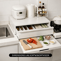 Organisateur de Comptoir Moderne avec Tiroir Coulissant pour Salle de Bain, Chambre, Salon – Rangement Cosmétique et Maquillage de Bureau