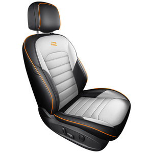 Housses de siège <span class=keywords><strong>avant</strong></span> et arrière en cuir de luxe sur mesure, ensemble complet 5 pièces toutes saisons pour Volkswagen CC - Product Image 2
