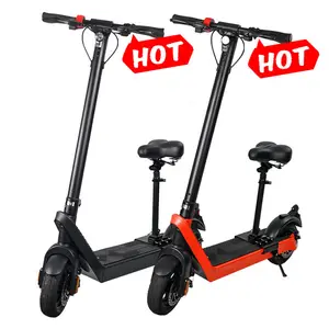 China Fábrica Fornecedor Scooters Elétricos Adultos 500W 48V Poderoso Dual Motor E Scooter Com 10 ''Pneu Folding Patinete Electrico