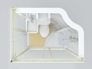 Unité <span class=keywords><strong>de</strong></span> salle <span class=keywords><strong>de</strong></span> bain préfabriquée intégrée efficace Dosettes <span class=keywords><strong>de</strong></span> <span class=keywords><strong>douche</strong></span> portables préfabriquées complètes <span class=keywords><strong>avec</strong></span> <span class=keywords><strong>cabine</strong></span> <span class=keywords><strong>de</strong></span> <span class=keywords><strong>douche</strong></span> pour hôtel - Product Image 2